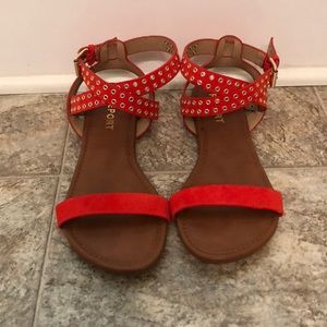 Report studded strappy sandal